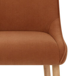Atlantic Isabella Oak Dining Chair Brown Fabric - thumbnail 5