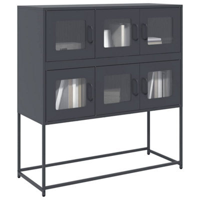 Berkfield Sideboard Anthracite 100.5X39X107 Cm Cold-Rolled Steel - image 1