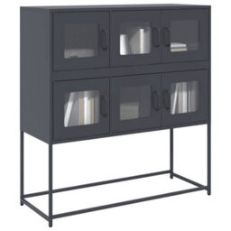 Berkfield Sideboard Anthracite 100.5X39X107 Cm Cold-Rolled Steel