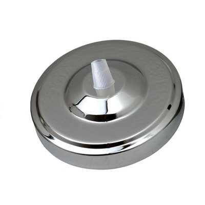 Single Outlet Ceiling Rose Light Fitting 108mm Metal Round Chrome Cover Plate With Accessories For Pendant Lights And Wall Lamp - image 1