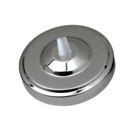 Single Outlet Ceiling Rose Light Fitting 108mm Metal Round Chrome Cover Plate With Accessories For Pendant Lights And Wall Lamp - thumbnail 1
