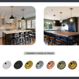 Single Outlet Ceiling Rose Light Fitting 108mm Metal Round Chrome Cover Plate With Accessories For Pendant Lights And Wall Lamp - thumbnail 3