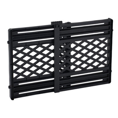 Living And Home Black Indoor Extendable Pet Gate Barrier For Door, 66Cm H - image 1