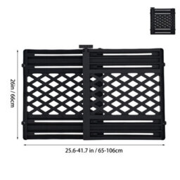 Living And Home Black Indoor Extendable Pet Gate Barrier For Door, 66Cm H - thumbnail 5