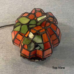 "Pumpkin Sunflower Tiffany Style Stained Glass Accent Table Lamp For Home Decor (Orange, 3.9"" D X3.9"" W X 4.7"" H)" - thumbnail 5