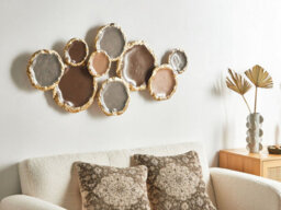 Beliani Wall Decor Argon Metal 57 Cm Multicolour - thumbnail 2