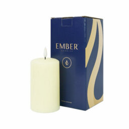 Festive Lights Ember™ Battery Signature Ivory Candle, 12.5Cm - thumbnail 8