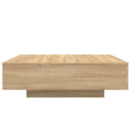 Berkfield Coffee Table With Led Lights Sonoma Oak 100X100X31 Cm - thumbnail 6