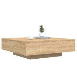 Berkfield Coffee Table With Led Lights Sonoma Oak 100X100X31 Cm - thumbnail 5