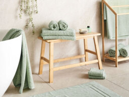 Beliani Set Of 11 Towels Atai Cotton Light Green - thumbnail 2