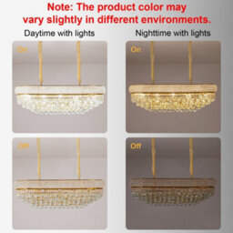 Vrygle 86Cm Oval Crystal Chandeliers 10 Lights Adjustable Height Crystal Ceiling Light Fixture For Kitchen Island - thumbnail 9