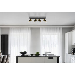Luminosa Lighting Luminosa Brisbon Ceiling Spotlight Bar Matt Black 4X Gu10 - thumbnail 6