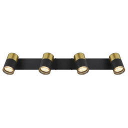 Luminosa Lighting Luminosa Brisbon Ceiling Spotlight Bar Matt Black 4X Gu10 - thumbnail 4