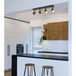 Luminosa Lighting Luminosa Brisbon Ceiling Spotlight Bar Matt Black 4X Gu10 - thumbnail 7