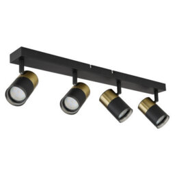 Luminosa Lighting Luminosa Brisbon Ceiling Spotlight Bar Matt Black 4X Gu10 - thumbnail 2