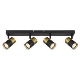 Luminosa Lighting Luminosa Brisbon Ceiling Spotlight Bar Matt Black 4X Gu10 - thumbnail 3
