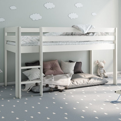 Flair Noomi Nora Midi Wooden Midsleeper Frame Only - White - image 1