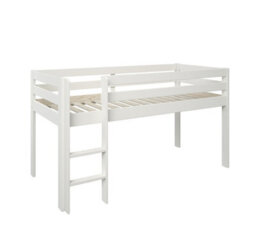 Flair Noomi Nora Midi Wooden Midsleeper Frame Only - White - thumbnail 5