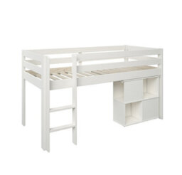 Flair Noomi Nora Midi Wooden Midsleeper Frame Only - White - thumbnail 7