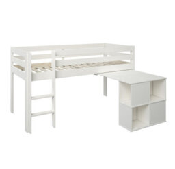 Flair Noomi Nora Midi Wooden Midsleeper Frame Only - White - thumbnail 8