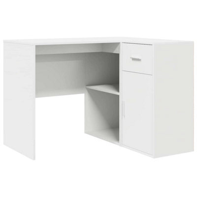 Berkfield Modern Corner Desk White 102X88X75 Cm Engineered Wood - image 1