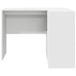 Berkfield Modern Corner Desk White 102X88X75 Cm Engineered Wood - thumbnail 8