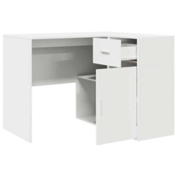 Berkfield Modern Corner Desk White 102X88X75 Cm Engineered Wood - thumbnail 7