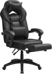 Songmics Pro Gaming Seat, Racing Style Chair With Comfort Support System, Black - thumbnail 9