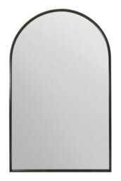 "Mirroroutlet Arcus - Black Framed Arched Leaner Full Length Wall Mirror 75"" X 47"" (190Cm X 120Cm)" - thumbnail 2
