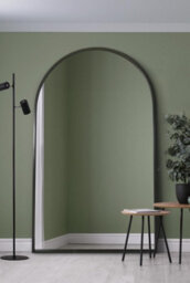 "Mirroroutlet Arcus - Black Framed Arched Leaner Full Length Wall Mirror 75"" X 47"" (190Cm X 120Cm)" - thumbnail 5