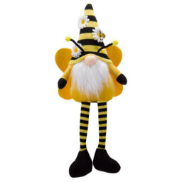 Seated Buzz Gonk - Black & Yellow Bumble Bee Soft Plush Faceless Stuffed Tomte Gnome Novelty Home Ornament - H45 X W20 X D11Cm - thumbnail 2