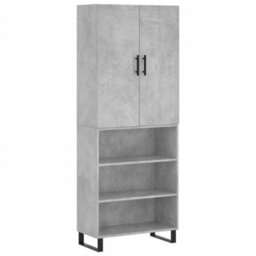 Berkfield Highboard Concrete Grey 69.5X34X180 Cm Engineered Wood - thumbnail 2