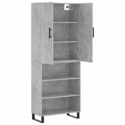 Berkfield Highboard Concrete Grey 69.5X34X180 Cm Engineered Wood - thumbnail 4