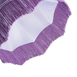 Happy Homewares Traditional Victorian Empire Lampshade In Soft Lilac Velvet With Tassels - thumbnail 5