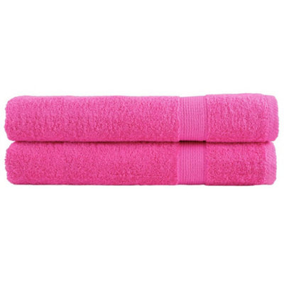 Berkfield Premium Towels Solund 2 Pcs Pink 100X200 Cm 600 Gsm - image 1