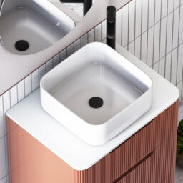 Royal Bathrooms Avenza 600mm Terracotta Clay Wall Hung Bathroom Countertop Vanity Unit 1 Drawer With Elena Basin - thumbnail 7