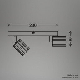 Briloner 2 Way Ceiling Light Spotlight Gu10 Flush Ribbed Design Adjustable Metal Coffee - thumbnail 8