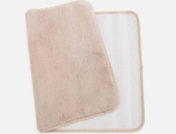 Erin Faux Fur Shower Bath Mat Bathroom Non-Slip Indoor Machine Washable 50 X 80Cm Latte - thumbnail 2
