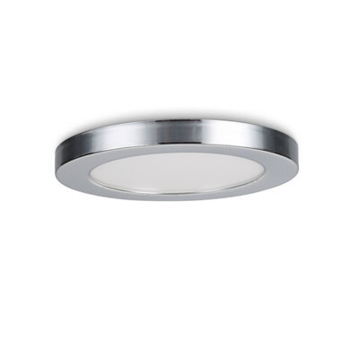 Plum&clay Gemini Chrome Led Round Ceiling & Wall Light 3 Way Colour Changing 12W