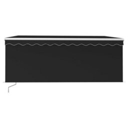 Berkfield Manual Retractable Awning With Blind&led 3.5X2.5M Anthracite - thumbnail 3
