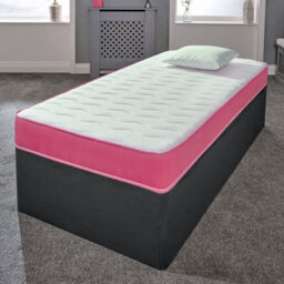 eXtreme Comfort Ltd Cooltouch Colours White Wave Hybrid Memory Foam & Pinna-Coil Innerspring Mattress With Pink Border 5Ft King Size 150Cm X 200Cm