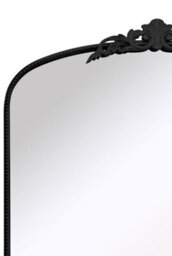 "Mirroroutlet The Crown - Black Metal Framed Arched Full Length Wall Mirror With Decorative Crown 68"" X 38"" (174Cm X 96Cm)" - thumbnail 3