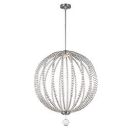 Stylish Satin Nickel 2-Bulb Ceiling Pendant Light With Led 12W Bulbs - thumbnail 1