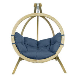Amazonas Globo Wooden Single Hanging Egg Chair Set Brisa - thumbnail 1