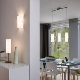 Eglo Troy 3 Satin Nickel And White Glass And 3 Light Ceiling Pendant, (D) 10.5Cm - thumbnail 6
