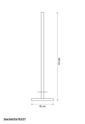GoodHome Alessano Gloss Silver Effect Floor-Mounted Toilet Roll Holder (H)600mm (W)150mm - thumbnail 2
