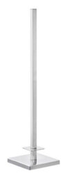 GoodHome Alessano Gloss Silver Effect Floor-Mounted Toilet Roll Holder (H)600mm (W)150mm - thumbnail 1