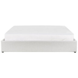 Beliani Ottoman Bed Without Headboard Fabric Dinan 180 X 200 Cm (Eu Super King) Light Grey - thumbnail 7