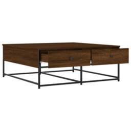 Vidaxl Coffee Table Brown Oak 100X99X40 Cm Engineered Wood - thumbnail 5