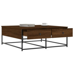 Vidaxl Coffee Table Brown Oak 100X99X40 Cm Engineered Wood - thumbnail 4
